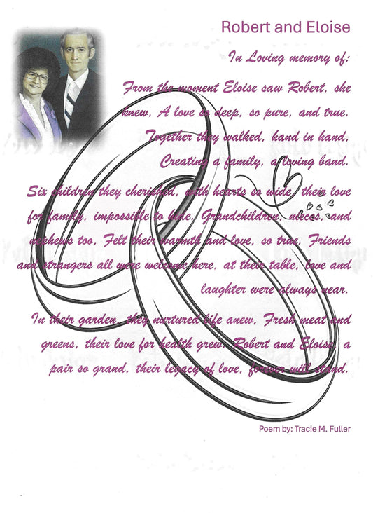 Digital Personalized keepsake poem