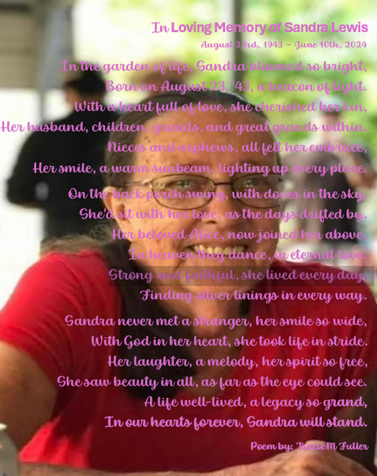 Full Page Photo with Keepsake Poem